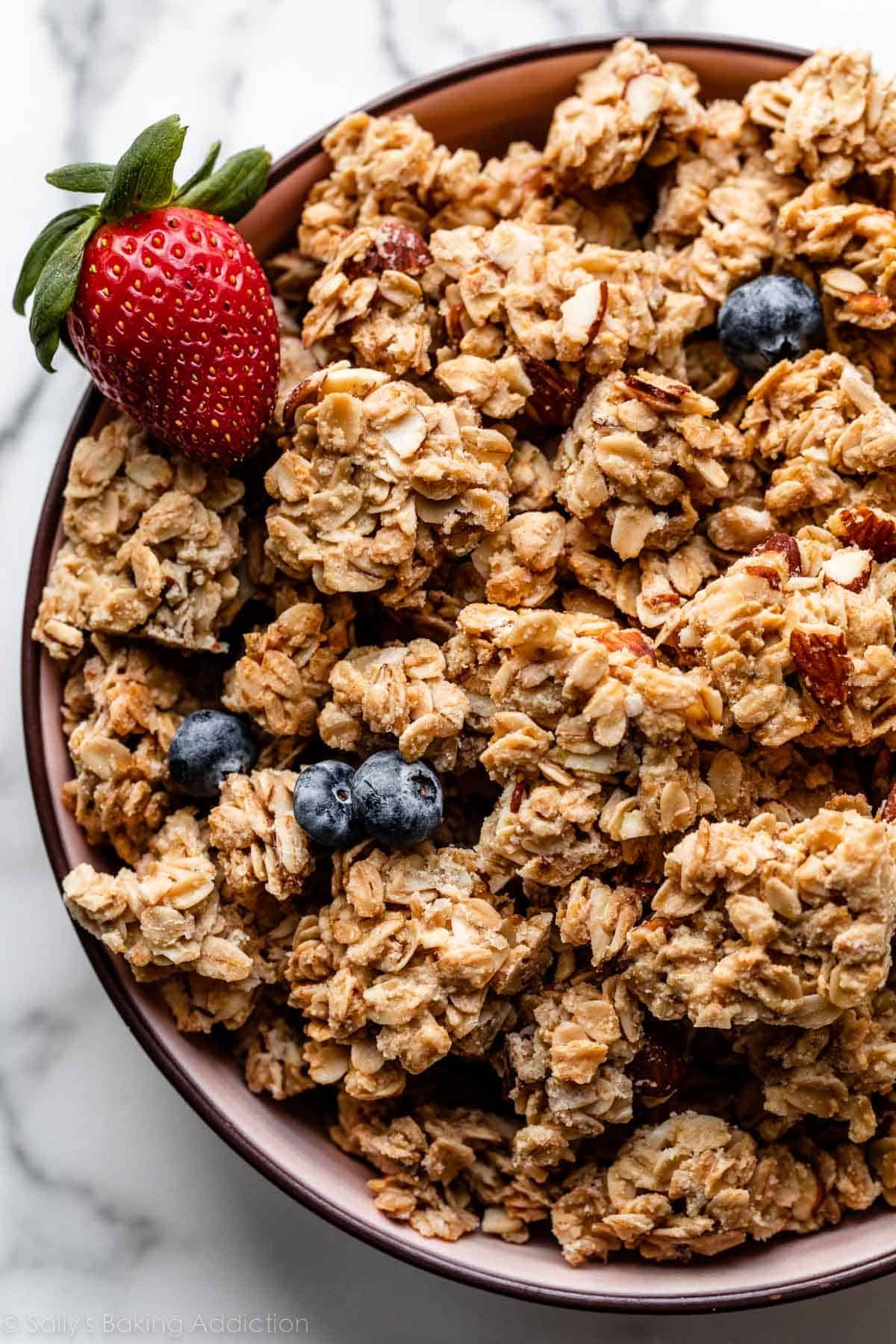 Healthy granola breakfast